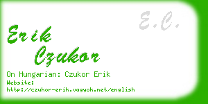 erik czukor business card